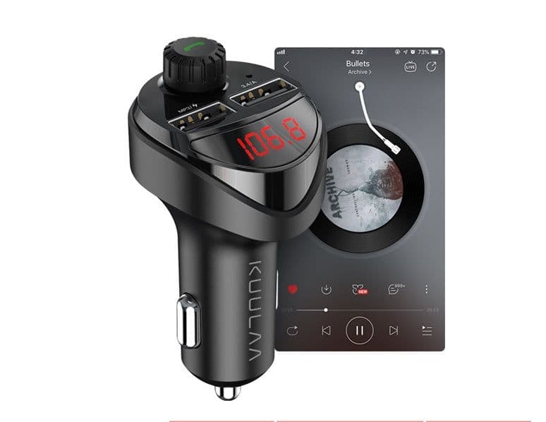 image-Dual Usb Digital Display Car Charger, Car Cigarette Lighter, Car Charger