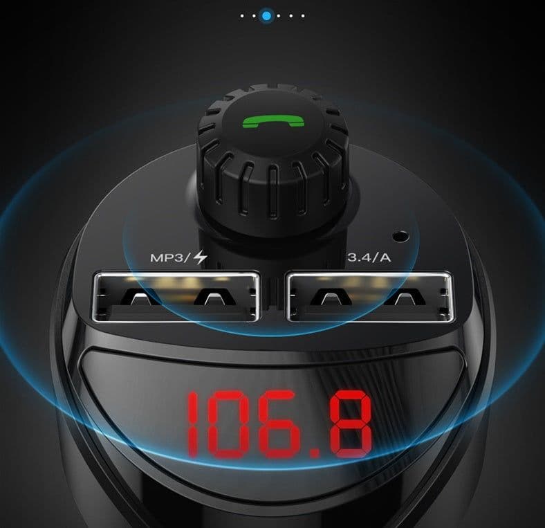 image-Dual Usb Digital Display Car Charger, Car Cigarette Lighter, Car Charger