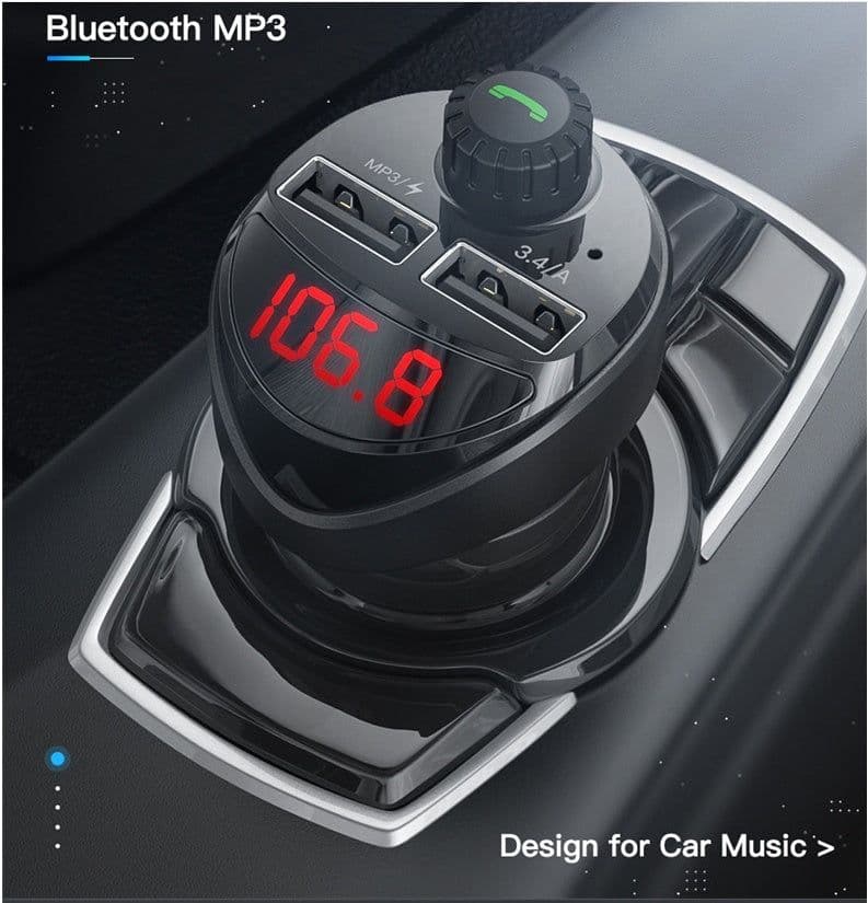 image-Dual Usb Digital Display Car Charger, Car Cigarette Lighter, Car Charger