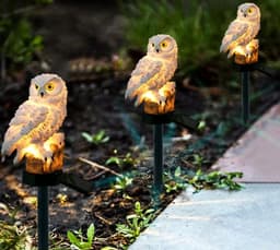 image-Solar Owl Garden Light Outdoor LED Lawn Lamp For Garden Decoration Waterproof Christmas Lights Outdoor Solar Lamp Post