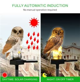 image-Solar Owl Garden Light Outdoor LED Lawn Lamp For Garden Decoration Waterproof Christmas Lights Outdoor Solar Lamp Post