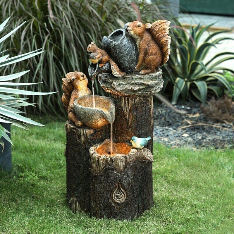 image-Duck Family Garden Statue Ornament Figurine