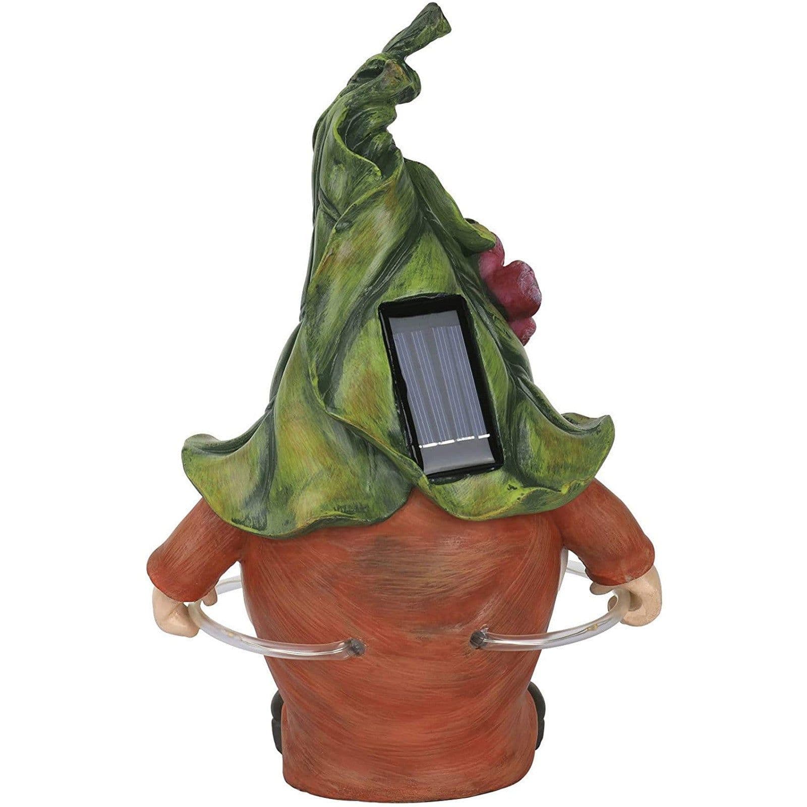 image-Garden Dwarf Statue-Resin Dwarf Statue Solar Led Lights Resin Crafts Outdoor Decoration Garden Lights Sculpture Ornaments