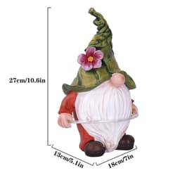 image-Garden Dwarf Statue-Resin Dwarf Statue Solar Led Lights Resin Crafts Outdoor Decoration Garden Lights Sculpture Ornaments