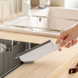 image-Kitchen Bathroom Countertop Floor Window Silicone Multifunctional All Purpose Cleaning Brush Crevice Brush Scraper Brush Cleaner