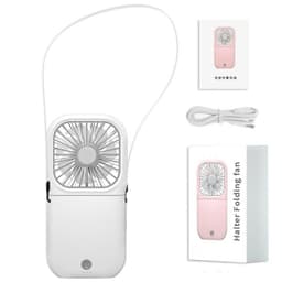 image-Hands-free Neck-Fan Band Hands-Free Hanging USB Rechargeable Dual Cooling Fan Mini Air Cooler Summer Portable Foldable Fan