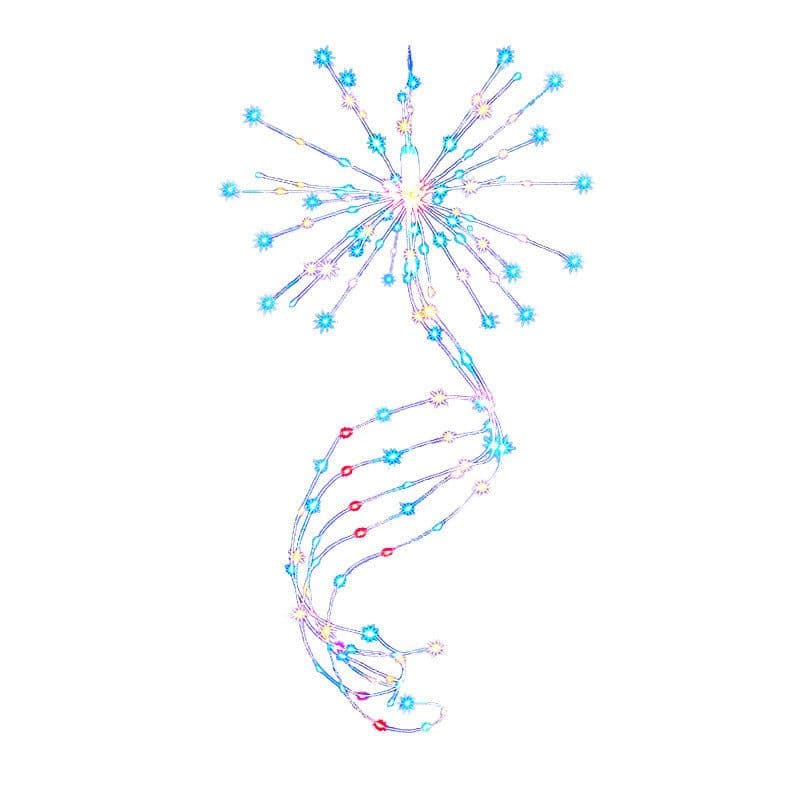 image-Solar Powered Garden Flowers Firework Lights Outdoor Copper Wire Lights Waterproof LED Light For Garden Lawn Landscape Lamp