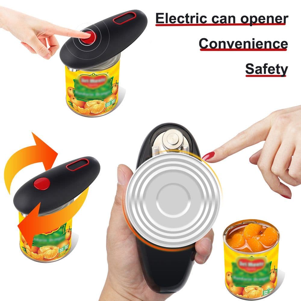 image-Electric Can Opener Automatic Bottle Opener Cordless One Tin Touch Edges Handheld Jar Openers Kitchen Bar Tool Gadgets