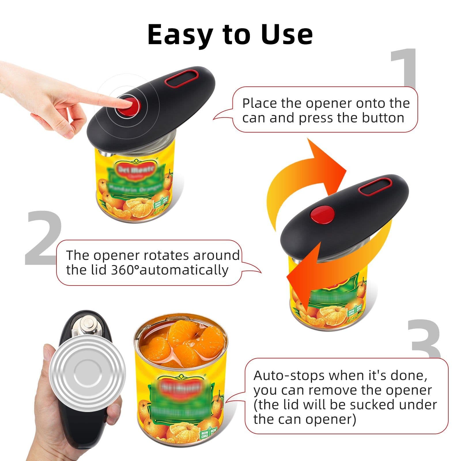 image-Electric Can Opener Automatic Bottle Opener Cordless One Tin Touch Edges Handheld Jar Openers Kitchen Bar Tool Gadgets