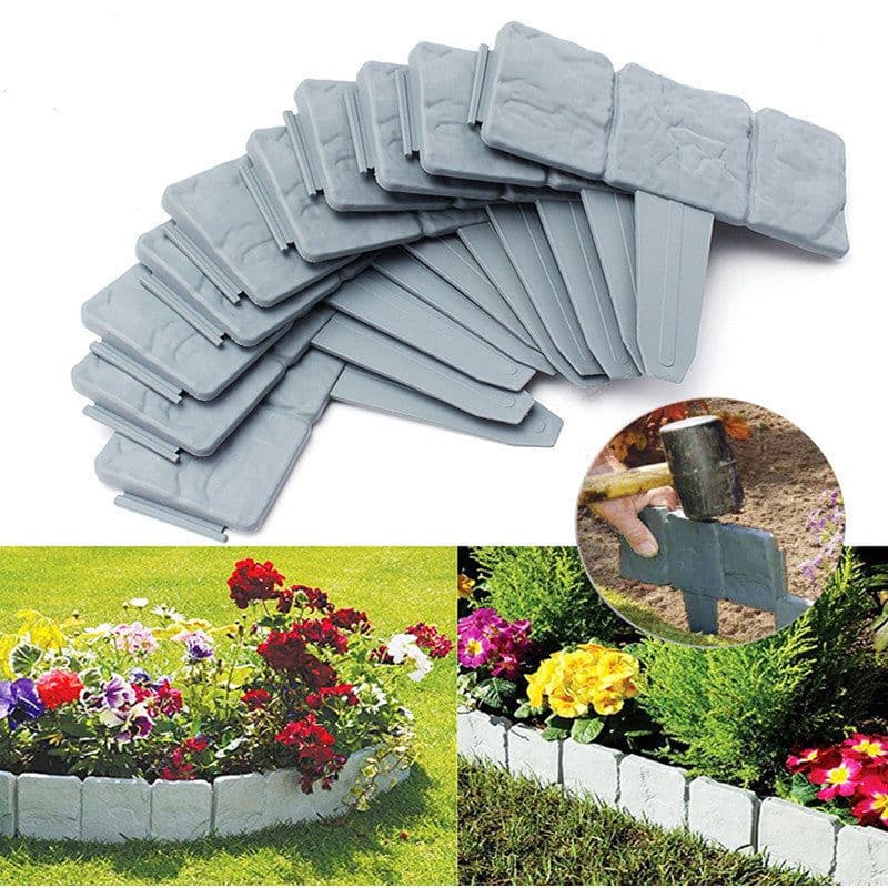 image-Imitation Stone Fence Garden Outdoor Gardening Lawn Plastic