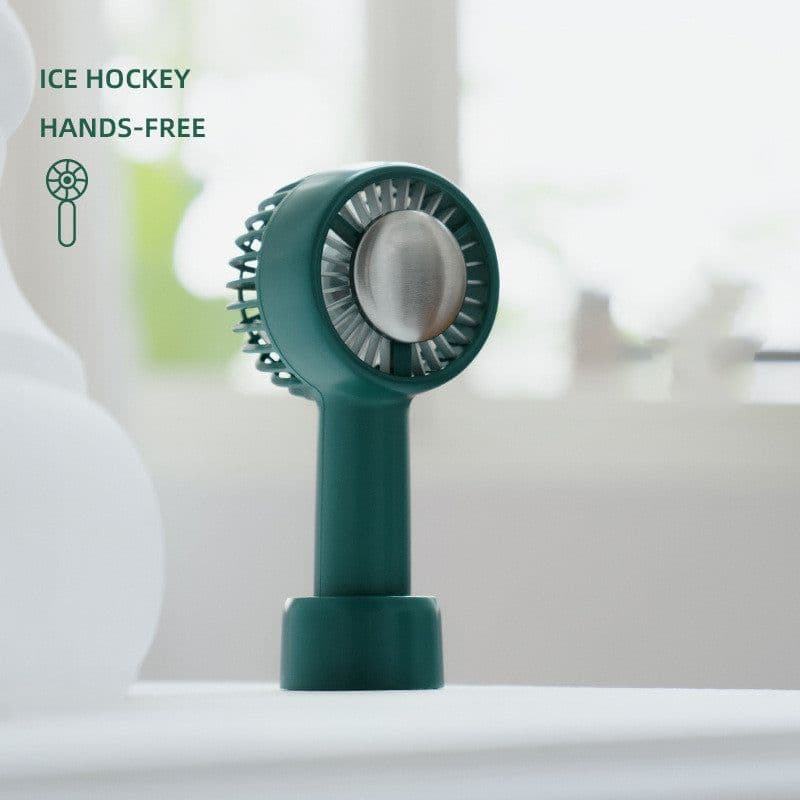 image-Ice Hockey Fan Summer New Handheld Refrigeration Ice Fan USB Portable Silent Outdoor Cooling Fan
