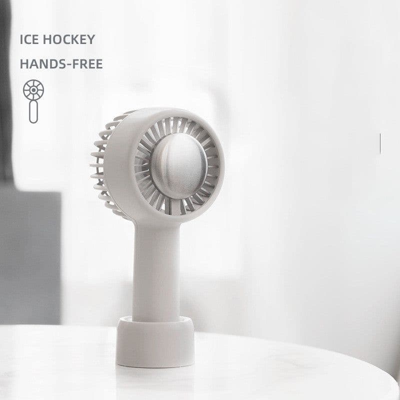 image-Ice Hockey Fan Summer New Handheld Refrigeration Ice Fan USB Portable Silent Outdoor Cooling Fan