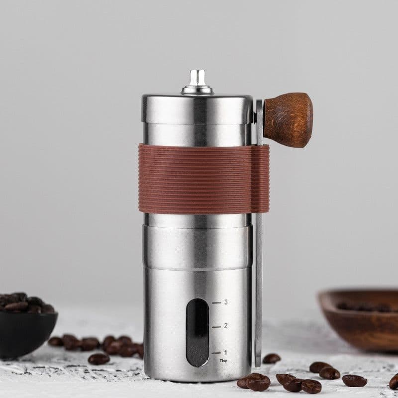 image-Portable Hand Coffee Machine 304 Stainless Steel Grinder