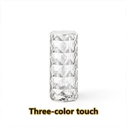 image-Nordic Crystal Lamp USB Table Lamps Bedroom Touch Dimming Atmosphere Diamond Night Light Rose Projector Lamp Decor