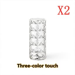 image-Nordic Crystal Lamp USB Table Lamps Bedroom Touch Dimming Atmosphere Diamond Night Light Rose Projector Lamp Decor