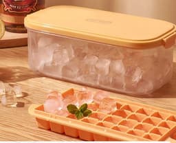image-Silicone Ice Cube Mold Ice Tray Storage Box Refrigerator Ice Box
