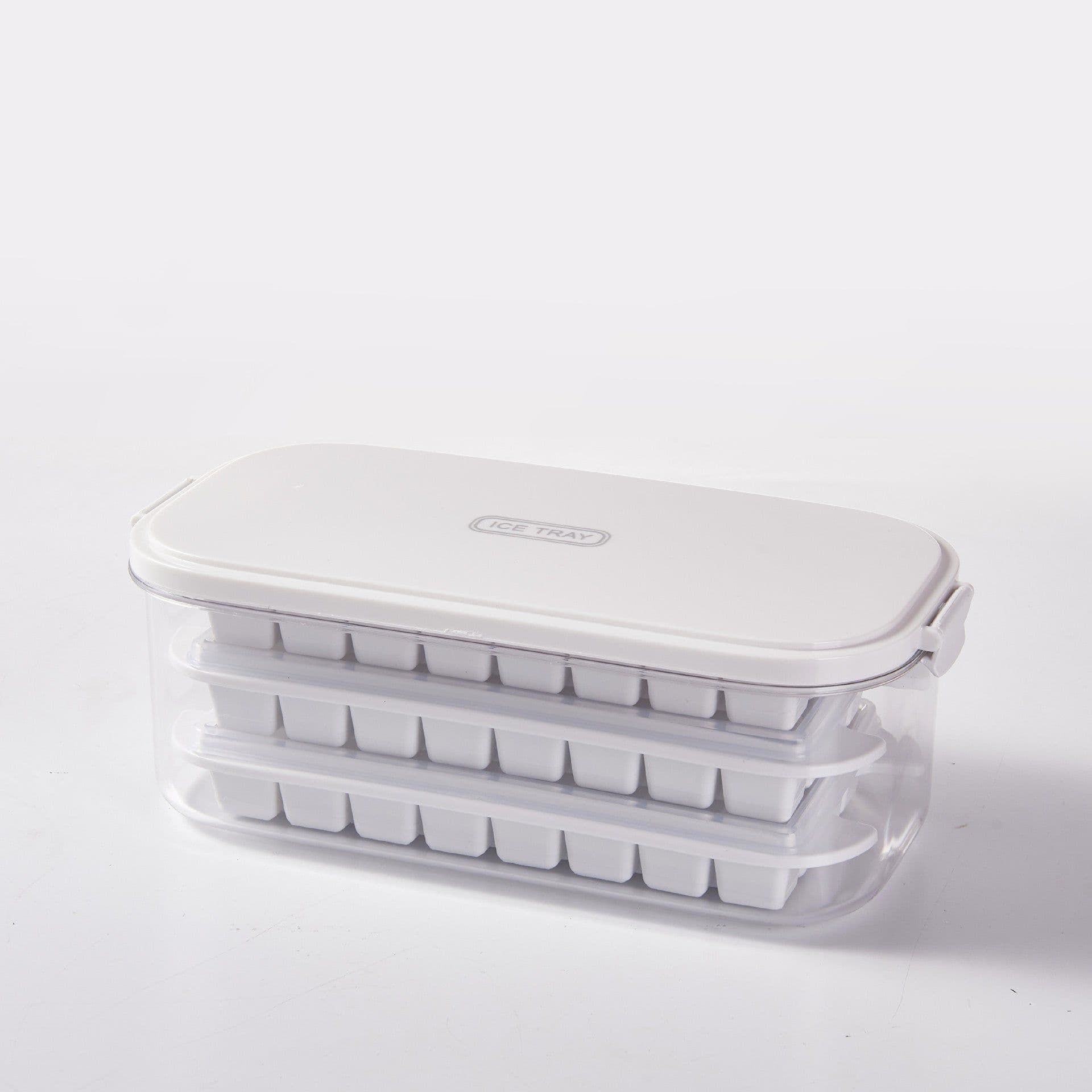image-Silicone Ice Cube Mold Ice Tray Storage Box Refrigerator Ice Box