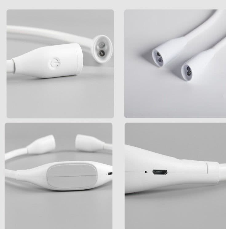 image-USB Dimmer Book Light Handsfree Led Neck Light Convenient Flexible Reading Lamp Novelty Touch Night Light Camping Flaslight