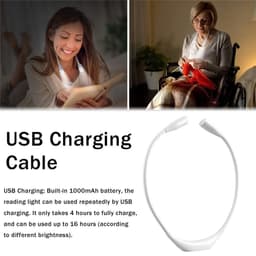 image-USB Dimmer Book Light Handsfree Led Neck Light Convenient Flexible Reading Lamp Novelty Touch Night Light Camping Flaslight