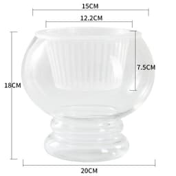 image-Hydroponic Plant Glass Bottle Transparent Glass Vase