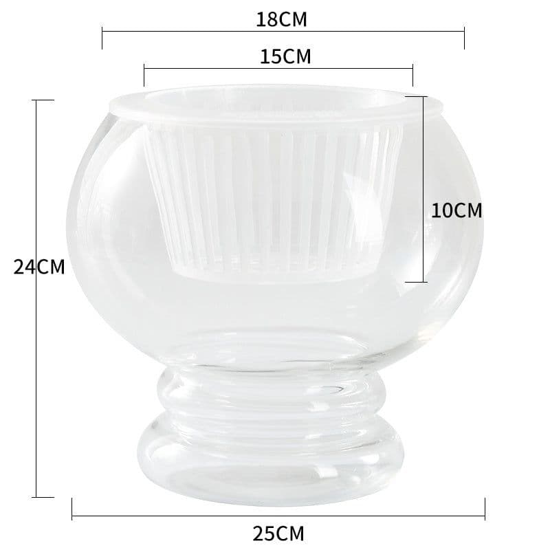 image-Hydroponic Plant Glass Bottle Transparent Glass Vase