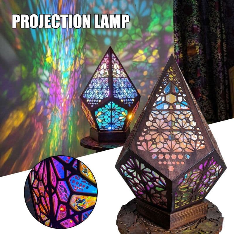 image-Floor Lamp Bohemian Starry Sky Lights Wooden Table Lamps Bohemian Style Decor Gift For Home Garden Decoration