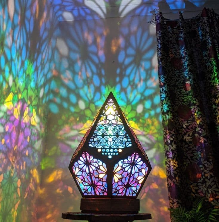 image-Floor Lamp Bohemian Starry Sky Lights Wooden Table Lamps Bohemian Style Decor Gift For Home Garden Decoration