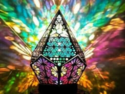 image-Floor Lamp Bohemian Starry Sky Lights Wooden Table Lamps Bohemian Style Decor Gift For Home Garden Decoration