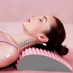 image-Back Stretcher Pillow Neck Lumbar Support Massager For Neck Waist Back Sciatica Herniated Disc Pain Relief Massage Relaxation