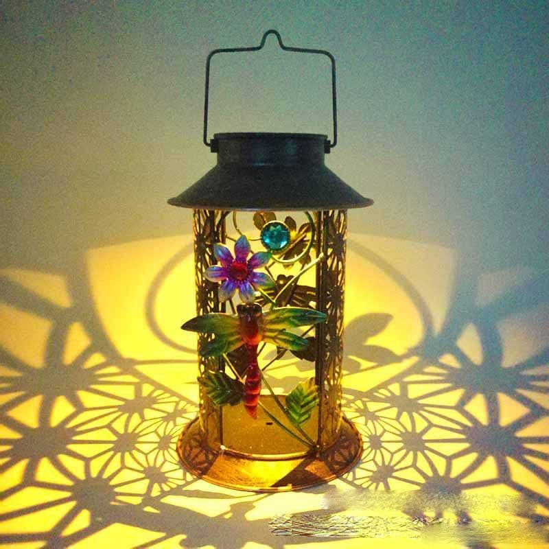 image-Iron Solar Lights LED Garden Lamp Table Lamp Solar Lantern For Walkway Garden Art Ornament