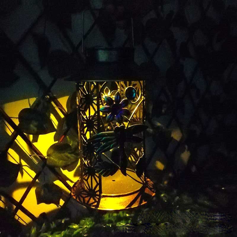 image-Iron Solar Lights LED Garden Lamp Table Lamp Solar Lantern For Walkway Garden Art Ornament