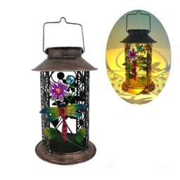 image-Iron Solar Lights LED Garden Lamp Table Lamp Solar Lantern For Walkway Garden Art Ornament