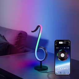 image-Intelligent APP Remote Control Symphony Atmosphere Light LED Night Light 180° Rotation Desktop Bedside For Home Decor Lamp