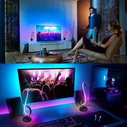 image-Intelligent APP Remote Control Symphony Atmosphere Light LED Night Light 180° Rotation Desktop Bedside For Home Decor Lamp
