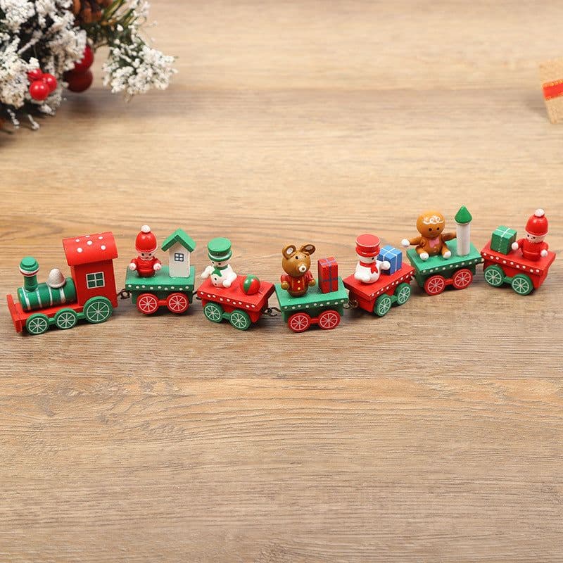 image-Christmas Decorations Christmas Wooden Trains Window Decorations Wooden Crafts