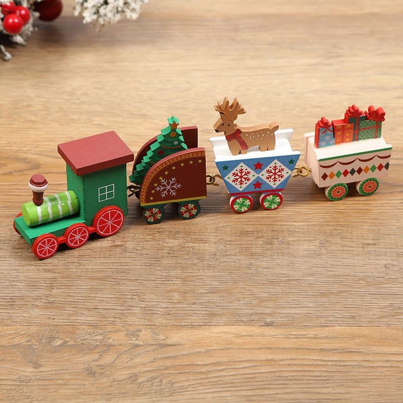 image-Christmas Decorations Christmas Wooden Trains Window Decorations Wooden Crafts