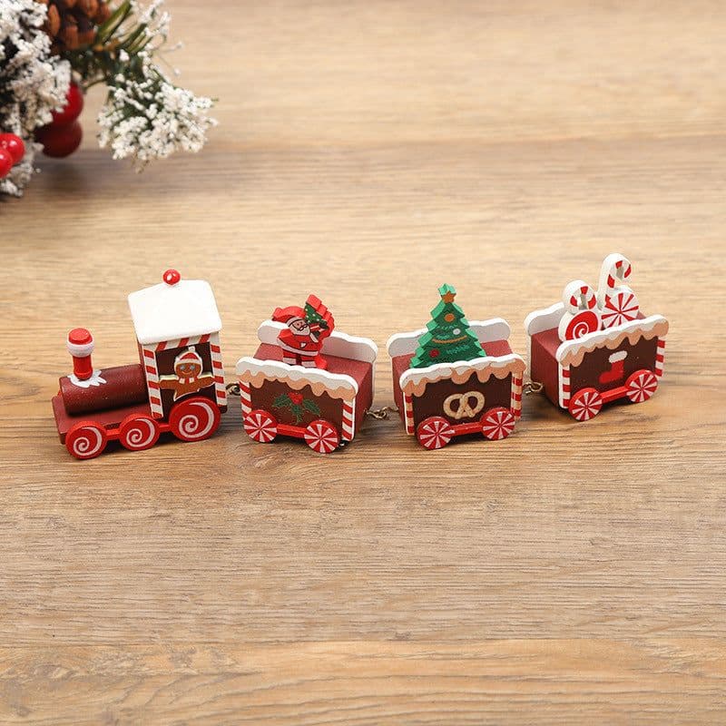 image-Christmas Decorations Christmas Wooden Trains Window Decorations Wooden Crafts