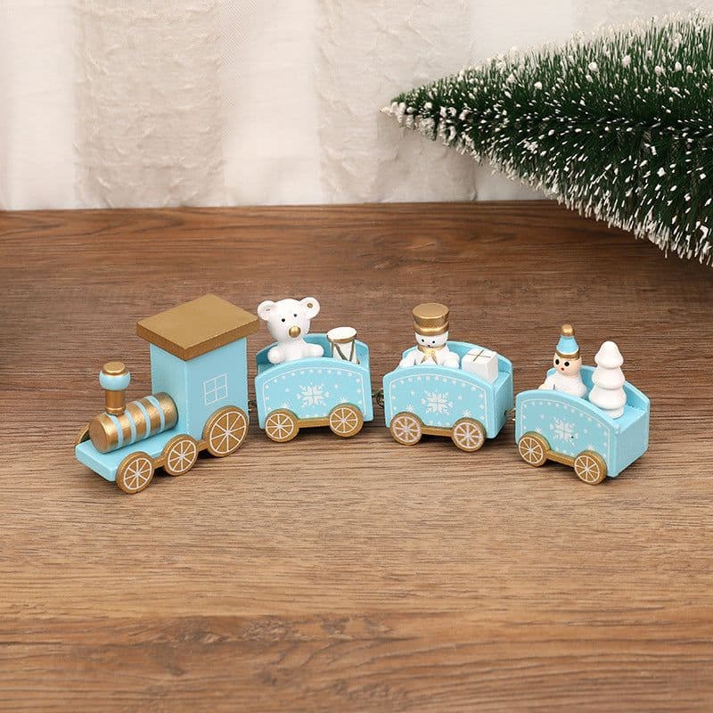 image-Christmas Decorations Christmas Wooden Trains Window Decorations Wooden Crafts