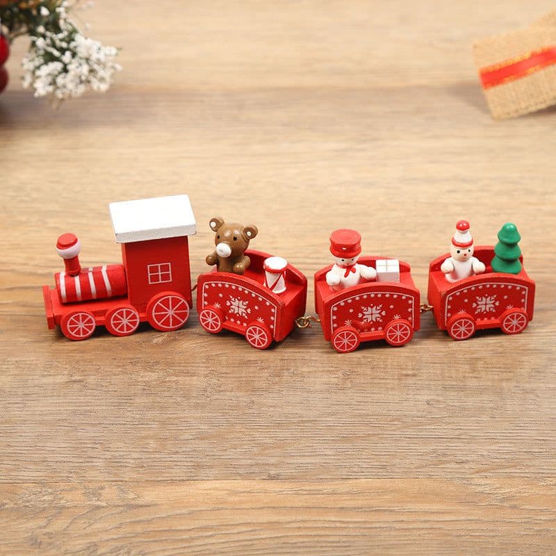 image-Christmas Decorations Christmas Wooden Trains Window Decorations Wooden Crafts