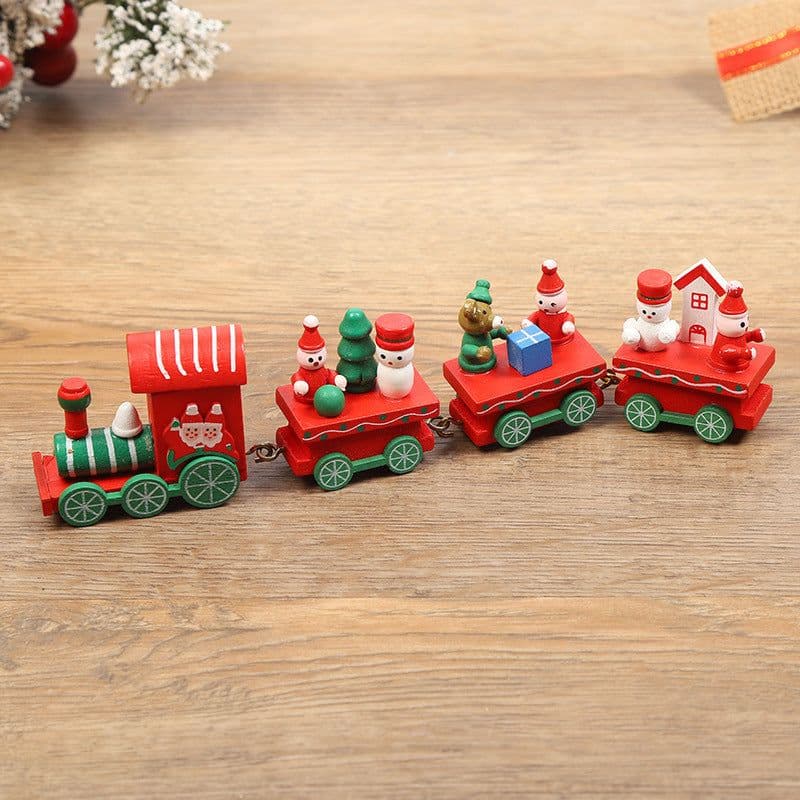 image-Christmas Decorations Christmas Wooden Trains Window Decorations Wooden Crafts