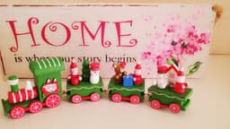 image-Christmas Decorations Christmas Wooden Trains Window Decorations Wooden Crafts