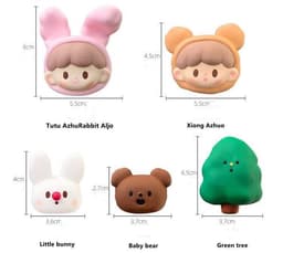 image-Incense Deodorant Air Conditioning Perfume Outlet Car Gypsum Fragrance Cartoon Zhuo Zhuo