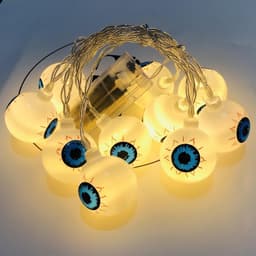 image-Halloween LED Eyeball Light String 10 Pcs LED Ghost Eye Light Warm Cold Colorful For Halloween Home Party Decor