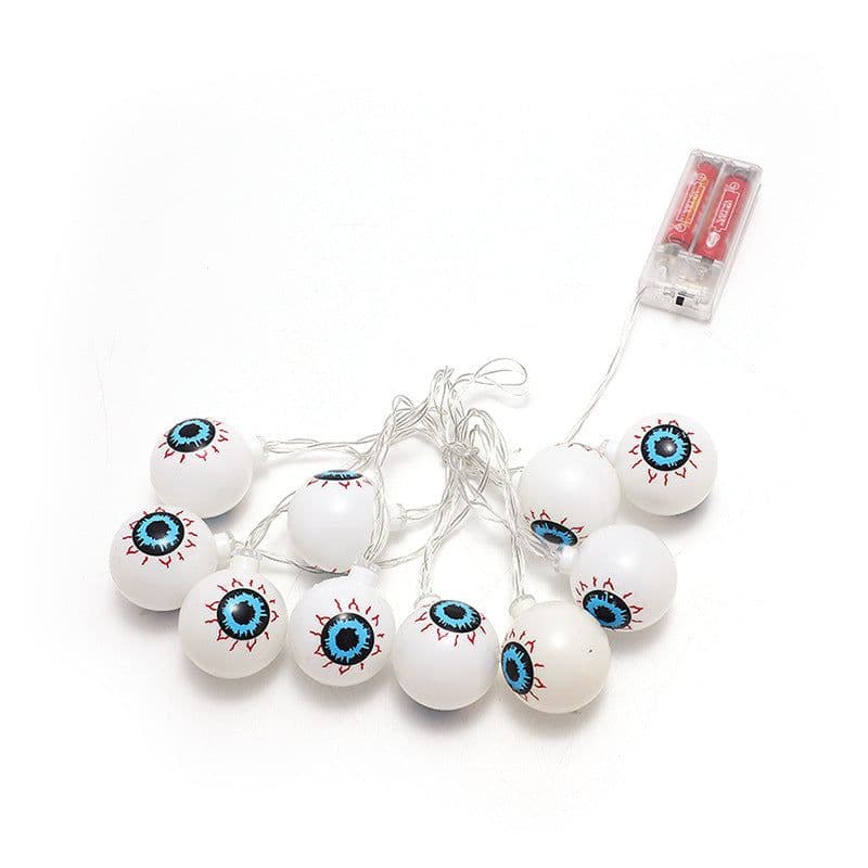 image-Halloween LED Eyeball Light String 10 Pcs LED Ghost Eye Light Warm Cold Colorful For Halloween Home Party Decor