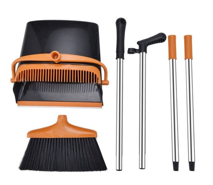 image-Stable Space-saving Broom And Dustpan For Office Classroom Home Kitchen Household Cleaning Tool