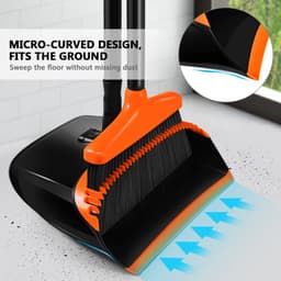 image-Stable Space-saving Broom And Dustpan For Office Classroom Home Kitchen Household Cleaning Tool