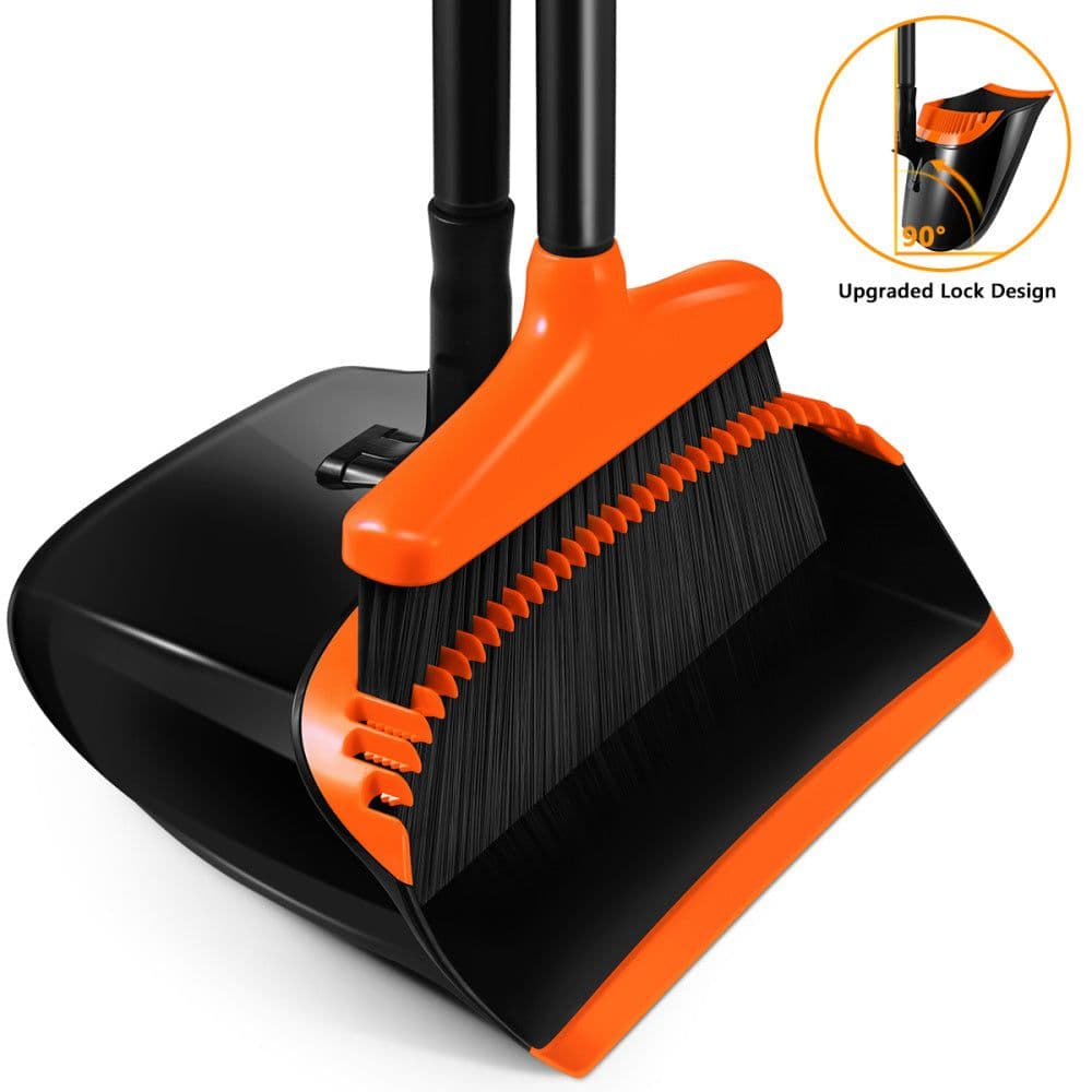 image-Stable Space-saving Broom And Dustpan For Office Classroom Home Kitchen Household Cleaning Tool