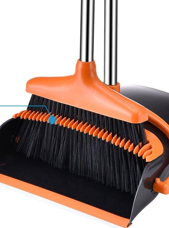 image-Stable Space-saving Broom And Dustpan For Office Classroom Home Kitchen Household Cleaning Tool