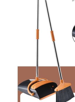 image-Stable Space-saving Broom And Dustpan For Office Classroom Home Kitchen Household Cleaning Tool