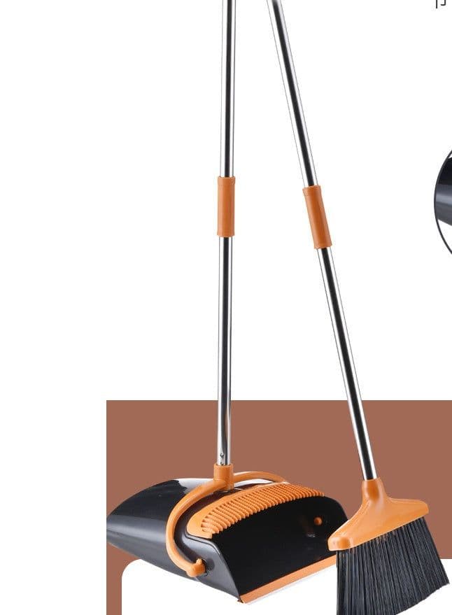 image-Stable Space-saving Broom And Dustpan For Office Classroom Home Kitchen Household Cleaning Tool
